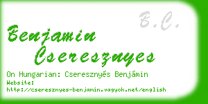 benjamin cseresznyes business card